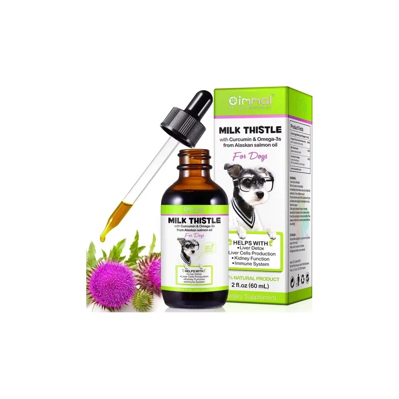 Suplemento Hígado Perros Con Omega 3 Y Cúrcuma Natural 60ml