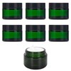 Pack of 6 Green Glass Empty Jars, Cosmetic Containers, 30