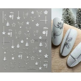 (Optional 5D Christmas Volume Nail Sticker F (602))5D Christmas Volume Nail Sticker F / (옵션 5D 크리스마스 볼륨 네일스티커 F (602))5D 크리스마스 볼륨 네일스티커 F