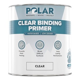 Polar Clear Binding Primer - 33 Fl Oz - High-Adhesion Primer for Drywall, Plaster, Cement, Stucco & Wood - Interior & Exterior Clear Base Coat & Paint Prep