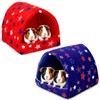 UPINS 2 Pack Guinea Pig Bed, Guinea Pig Hideout Washable