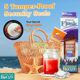 Smuggle Your Booze Flask Fake SPF 30 Sunscreen