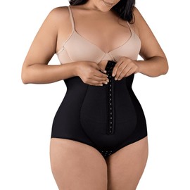 MISTY PHASES Postpartum Girdle Adjustable Compression Panties Style (Black, XL)