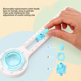 Circular Paper Cutter, 360 Degree Rotary Circle Cutter Cut Paper Trimmer Scrapbooking Tool, Circular Rotary Cutter for Art and DIY Crafts, Cards Making