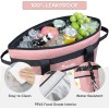 BALEINE 36-Can Cooler Bag Pink Insulated Soft Tote PEVA Zippered