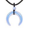 JUST IN STONES Synthetic Opalite Moonstone Glass Crescent Moon Shape