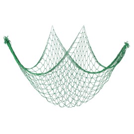PATIKIL Fishing Net Decor, 80" x 60" Mediterranean Style Photographing Decoration Natural Fish Net Party Accessory for Home Bedroom, Green