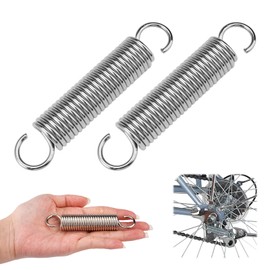 Pack of 2 304 Tension Springs with Hooks, Stainless Steel, Maximum Tensile Force 12.8 kg, 2.5 x 18 x 100 mm Tension Spring with Hooks, Small Double Hooks, Tension Spring, Spiral Spring, High