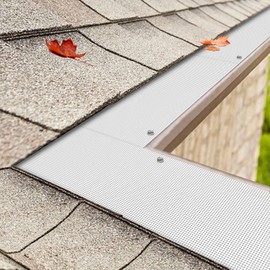 BJADE'S Stainless Steel Mesh Gutter Guard Cover,Leaf Protection,DIY Work for 6'',5'',4''System,Prevents Roof Clogged Downspouts,48ft