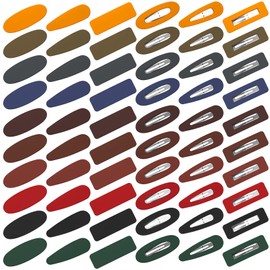 HINZIC 60pcs 2 Inch Matte Snap Hair Clip Barrettes for Girls Women, Small Cute No Slip Colorful Hair Accessories for Student Toddler Teens Fine Thick Thin Hair (Drop Oval Rectangle)