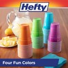 Hefty Hefty Party On Disposable Plastic Cups, Assorted, 16 Ounce
