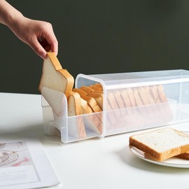 Caja Para Pan Recipiente Con Bandeja, Panera para pan con tapa hermética, Recipiente para pan de gran capacidad, Contenedor de almacenamiento de pan plástico, Sin BPA apto para alimentos, 34x15x15cm