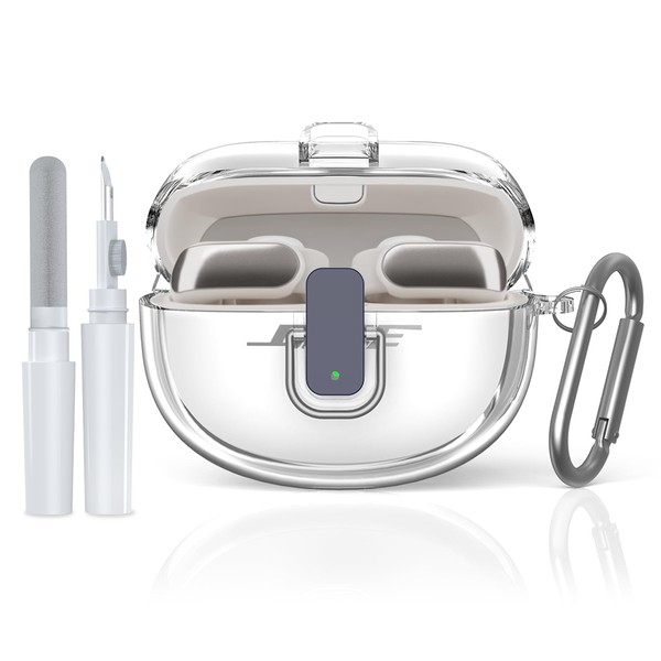Protective Case for Bose Ultra Open Earbuds, MOWYEOK Transparent TPU