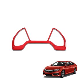 AJHLJ® Instrument Panel Frame Cover Decoration for Honda Civic 10th gen 2016-2021 Racing Style (Red)