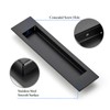 Ravinte 2 Pack Black Sliding Closet Door Handles Black Flush