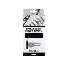 SCLEY Universal-Fenster-Moskitonetz UV- und wetterbeständig Einfache Installation Selbstklebender Klettverschluss Unsichtbare Farbe Schwarz Abmessungen 170 cm x 180 cm