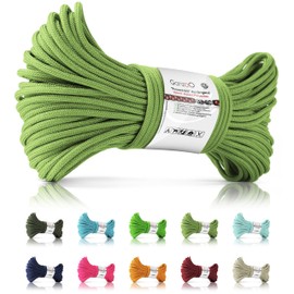 Ganzoo Paracord 425 Rope, 3 mm, Nylon Polyester, Type 2, 30 Metres, 4 Core Strands, Outdoor Cord, Multi-Purpose Rope Dog Collar, Dog Lead, Bracelet, All-purpose Rope, Camping, Survival, Bracelet, Lime
