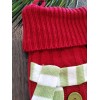 Whimsical Unique 19" Red Sweater Scarf Knit Christmas Stocking, Snowman