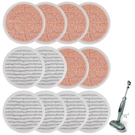 Pads for Shark Steam Scrub Mop: 12 Pack Spin Mop Refills Fit for Shark S7000 S7001 S7000C S7201 S7000AMZ S8201 S8001 S8000 Steam and Scrub Pads - Hard Floor Steam Mop Washable Pads S7001TGT