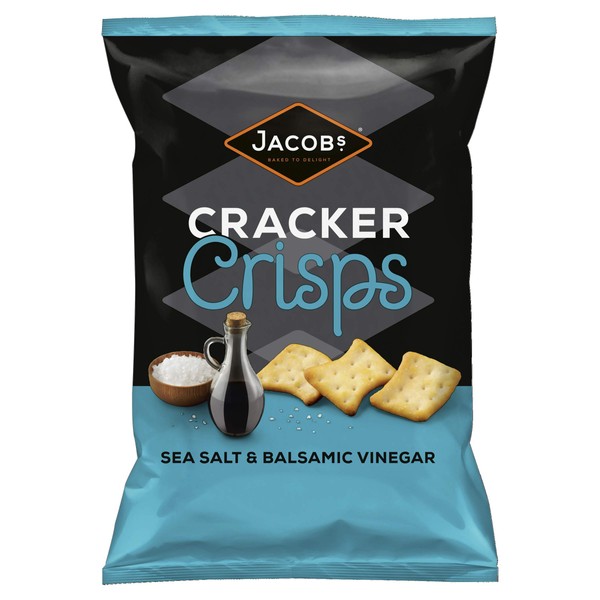 Jacob's Cracker Crisps Salt & Balsamic Sharing Bag Snacks, 150g
