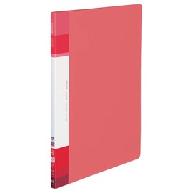 KOKUYO L-GLB220P File Clear Book, Glassel, Fixed Type, A4 Sides, Coral Pink