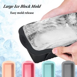 2 Pack Extra Large Ice Block Molds for Ice Bath Reusable Silicone Big Ice Cube Molds Ice Block Maker Cold Plunge Ice Mold Trays 2.5LB