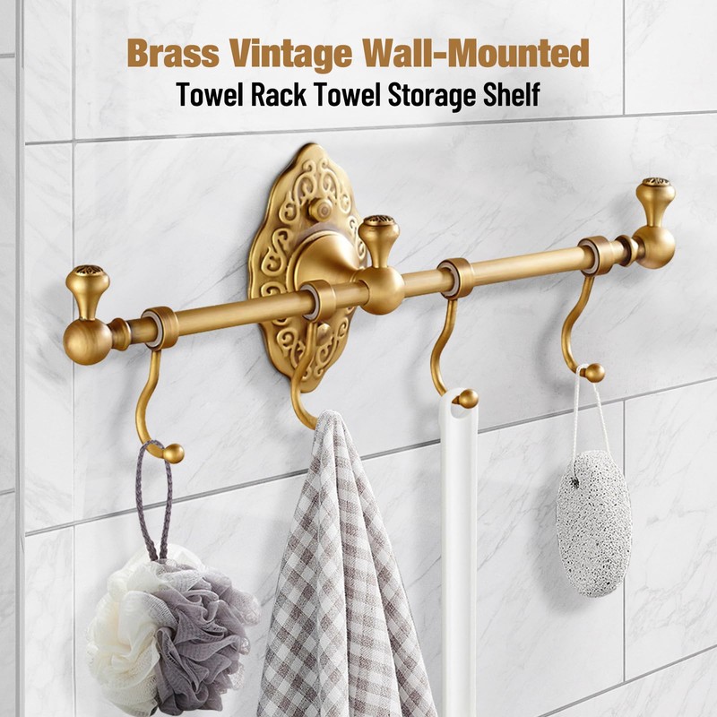 DDBESSIC Bathroom Towel Hook Rack, Bath Robe Hook Toilet Paper