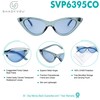 ShadyVEU Slim Small Exaggerated Cat Eye Sunglasses Clear Translucent Candy