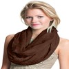 CJ Apparel Dark Brown Mobius Infinity Scarf Seconds Snood Cowl