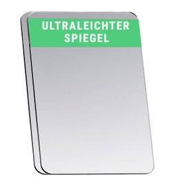 Falkenhorn Handspiegel – doppelseitiger, ultraflacher Acryl-Spiegel in rechteckiger Form, ideal für Basteln, Kinder, DIY, Geldbörse, Kosmetik und unterwegs – 10,0 × 15,0 cm (rechteckig), 2 Stück