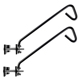 2 Packs 11 Inch Fence Deck Hook Rail Hanging Mounting Kit Heavy Duty Bird Feeder Hook Decorative Hanger for Bird Feeders Planters Suet Baskets Lanterns on Balcony Porch Railing Fence
