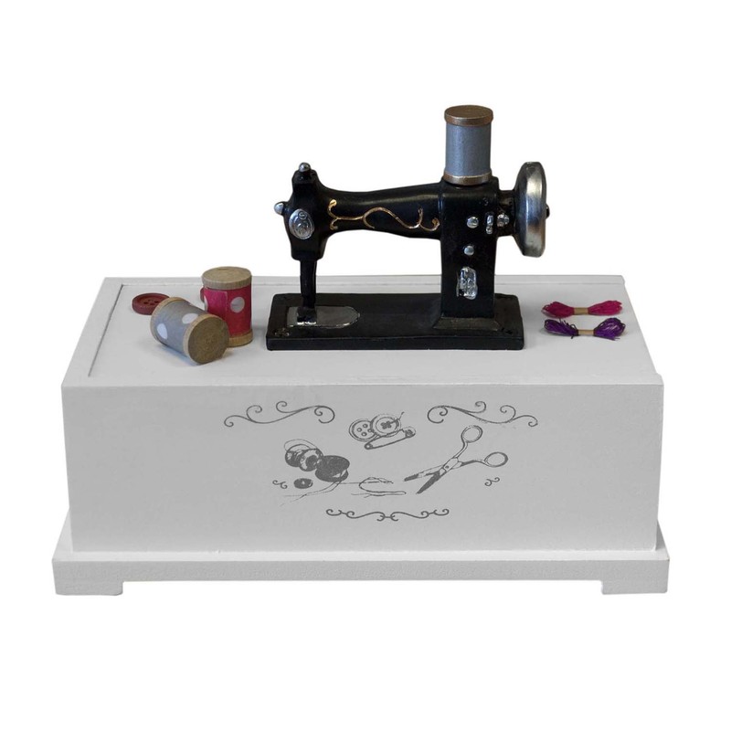 Sewing box sewing machine box sewing accessoires box 8,6x6,7x4,7' white