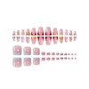 48Pcs Blue French Tip Press on Nails Pink French Tip