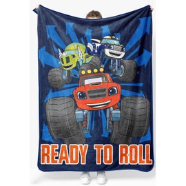 Nickelodeon Blaze and The Monster Machines Plush Throw Blanket - Measures 46 x 60 Inches Super Soft Lightweight Fleece Kids Bedding