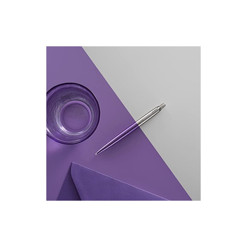 Parker Jotter Core Boligrafo Violeta Terminado En Cromo Tinta Azul