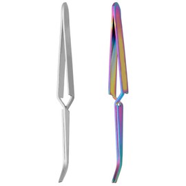 FOMIYES 2Pcs Nail Shaping Tweezers Pinch Nail Tool Stainless Steel for Acrylic UV Gel Tips C Curve Pinchers Sculpture Clip
