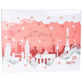 BRUBAKER Cosmetics Beauty Advent Calendar 24 Body Care Products & Spa Accessories - The XXL Wellness Christmas Calendar for Women and Girls - Cities Landmark Pink