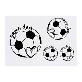 Azeeda 4 x 'Football-Spieltag' Temporäre Tattoos - Wasserfest, Hautfreundlich & Ungiftig · Transfers in Verschiedenen Größen (TO00072440)