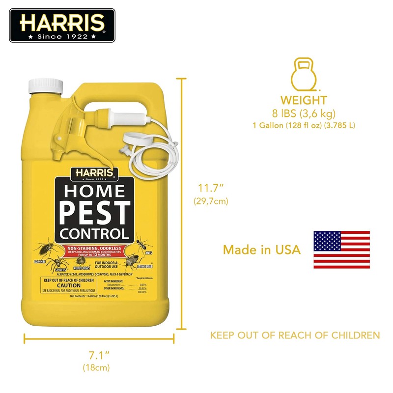 Harris Home Insect Killer, Liquid Gallon Spray with Odorless and