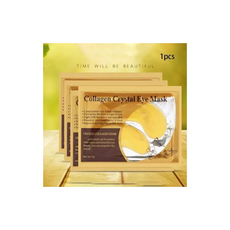 100 Parches Ojos Dorado Cara Facial Ojeras Colageno 24k Oro