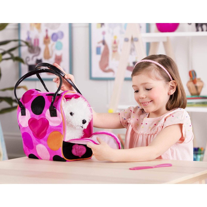 Pucci Pups – Bichon Frisé Stuffed Puppy with Colorful Polka
