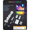 GOEBLESON Permanent Outdoor Lights, 100 FT RGB & White Eaves