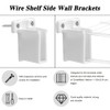 NYGHMY 8 Pack White Plastic Wire Shelf End Brackets -