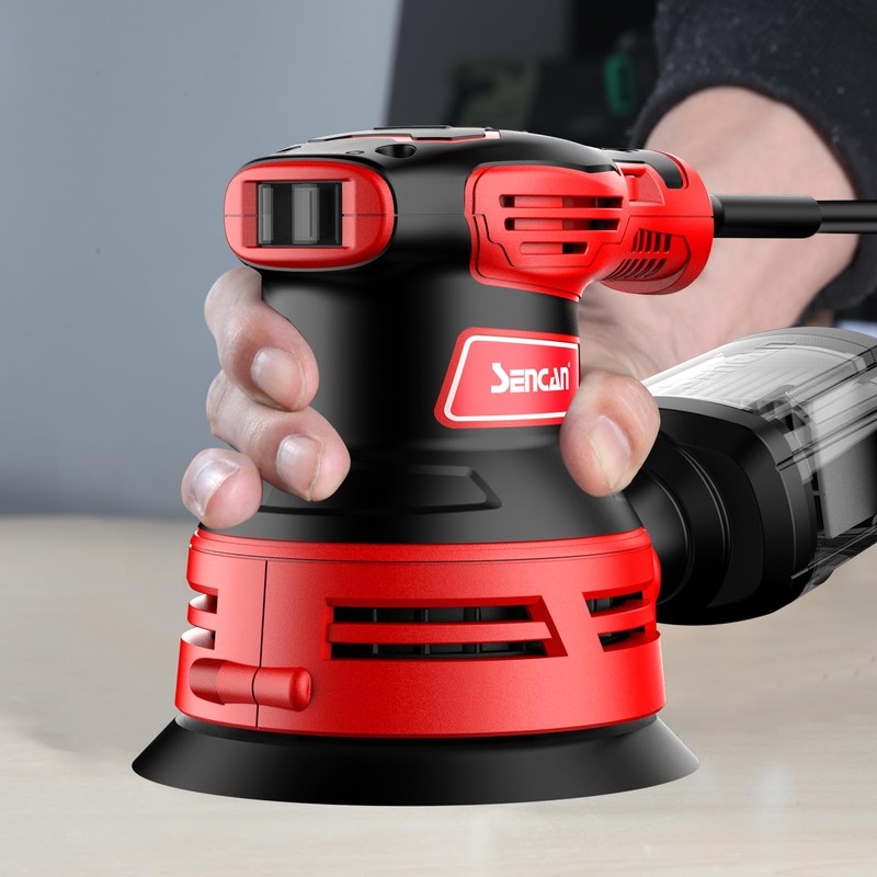 SENCAN 280W Random Orbit Sander, 6 Variable Speed 5-Inch,4000-12000 RPM