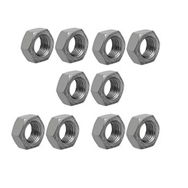 sourcingmap 10pcs M14 x 1.5mm Pitch Metric Fine Thread Carbon Steel Left Hand Hex Nuts