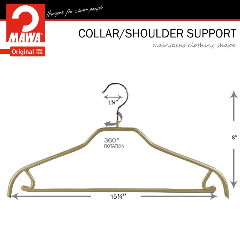 MAWA by Reston Lloyd Silhouette Series Non-Slip Space Saving Clothes