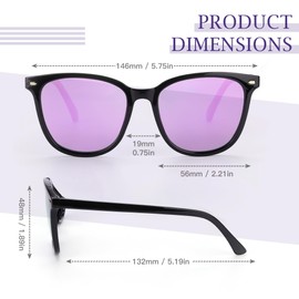 SIPHEW Trendy Sunglasses for Women, Fashion Polarized Square Sun Glasses with UV400 Protection