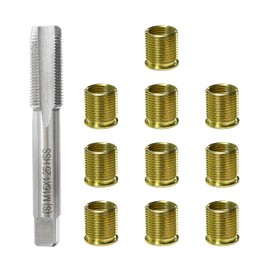 SHMZK 11 PCS Spark Plug Thread Repair Kit, M14×1.25 Inserts and M16×1.25 Tap Spark Plug Rethreading Set, Stainless Steel Thread Repair Tool Kit for Automotive Gasoline Engines Generators