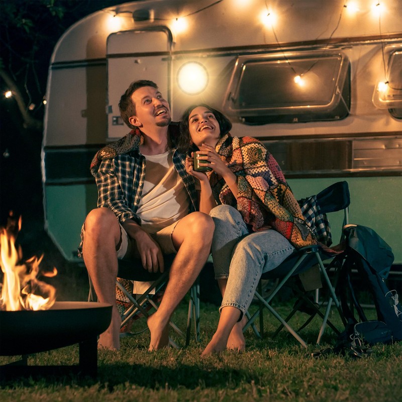 RecPro RV 8.5" Black Porch Light