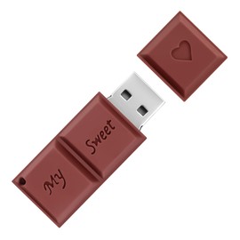 BORLTER CLAMP 128 GB USB-Flash-Laufwerk in Schokoladenform, Neuheit Memory Stick USB-Laufwerk Thumb Drive Geschenke für Externe Datenspeicherung